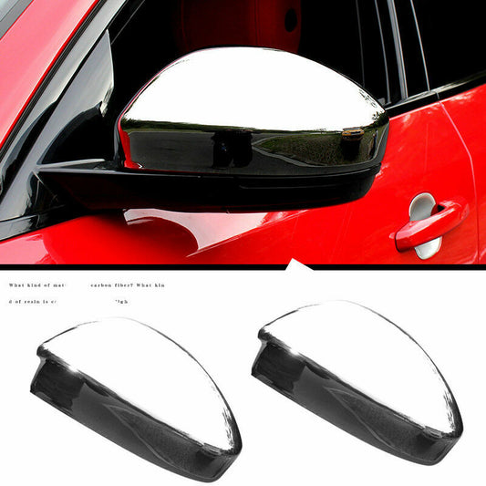 2X for Jaguar E-PACE 2018-2020 2021 Chrome Side Door Rearview Mirror Cover Trim