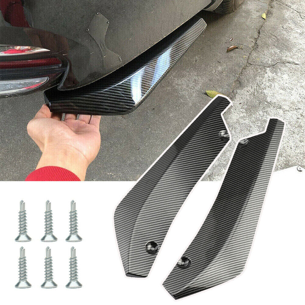 2pcs for Nissan 370Z 350Z Carbon Fiber Rear Bumper Lip Splitter Diffuser Canard