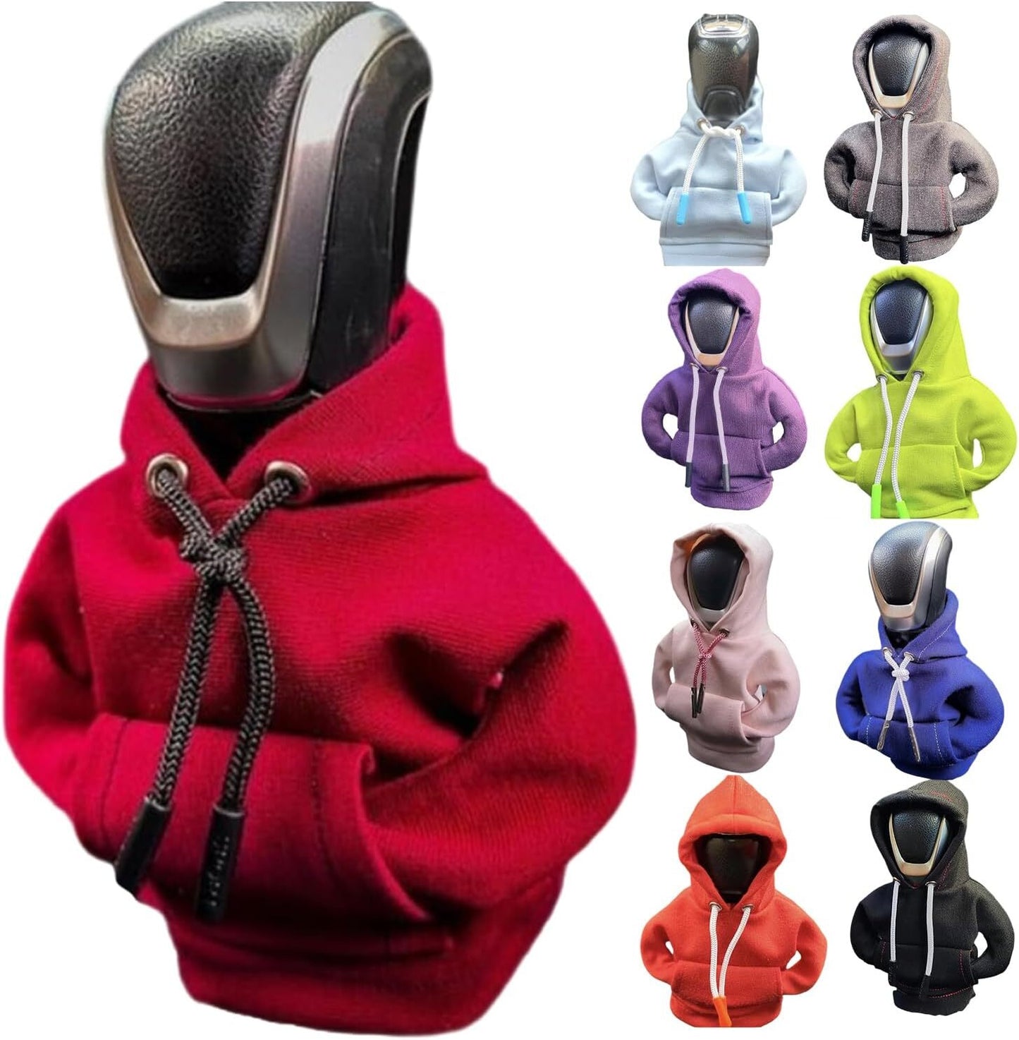 1PC Car Gear Shift Cover for Mini Hoodie Car Gear Shift Knob Cover Shirt Red Q