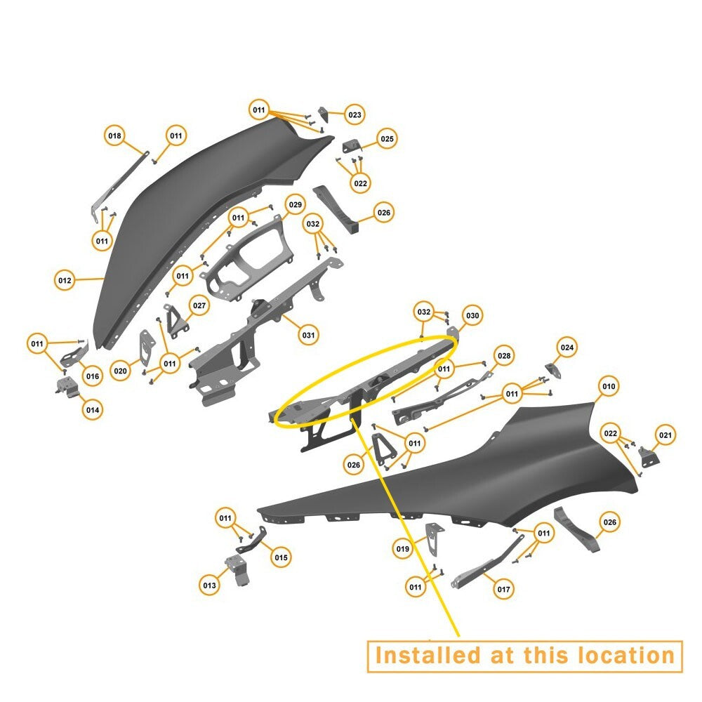 for McLaren 720S front outrigger (left) : 14AB682CP