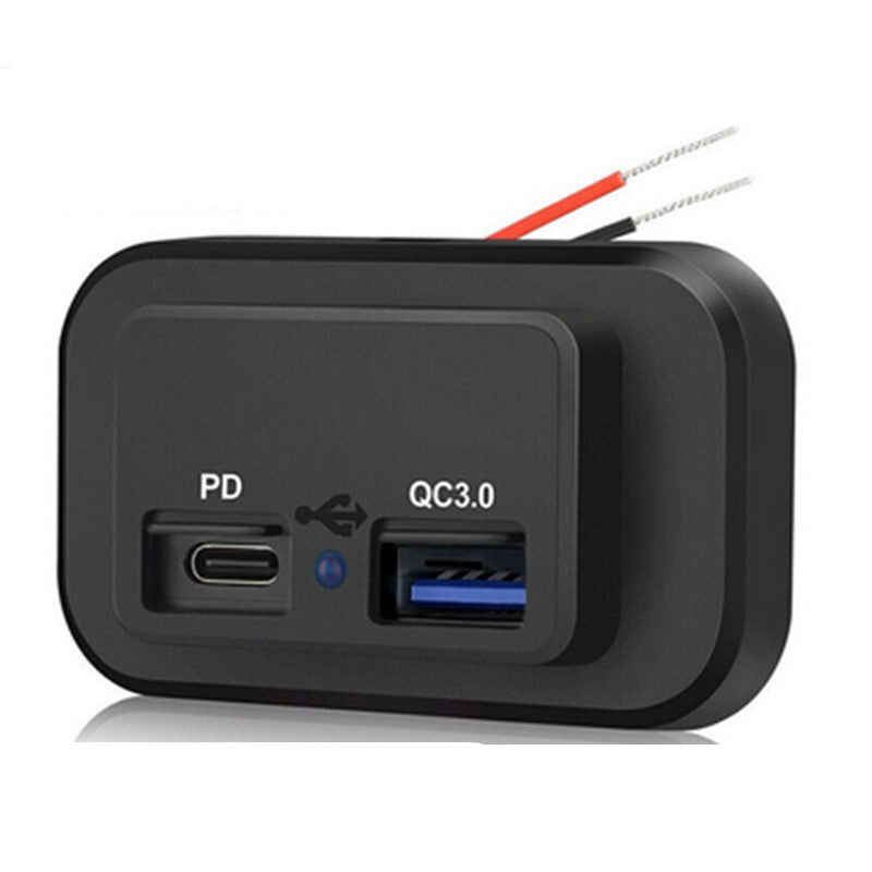 Car Dual USB Port Fast for Charger Quick Charging Power Adapter For Cell Phone Trim
