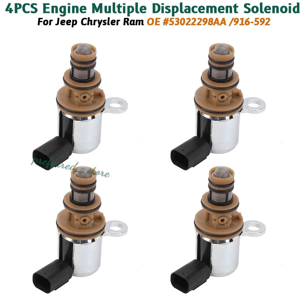 4-piece multi-displacement solenoid valves suitable for 2011-2022 5.7L V8 Hemi for Dodge for Ram 1500 for Jeep v