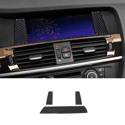 Carbon Fiber Center Display Frame Cover Trim for BMW X3 F25 X4 F26 2011-2017