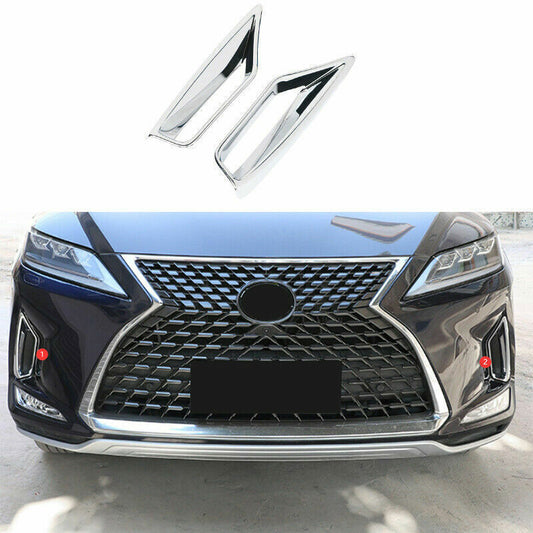 for Lexus RX300 RX350 RX450h 2020-2022 Chrome Front Fog Light Lamp Frame Trim