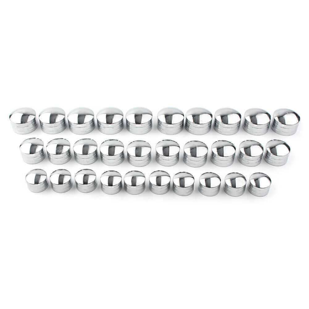 for Harley CNC Chrome Inner 9mm-13mm Schrauben Motor Bolt Topper Caps Cover Q
