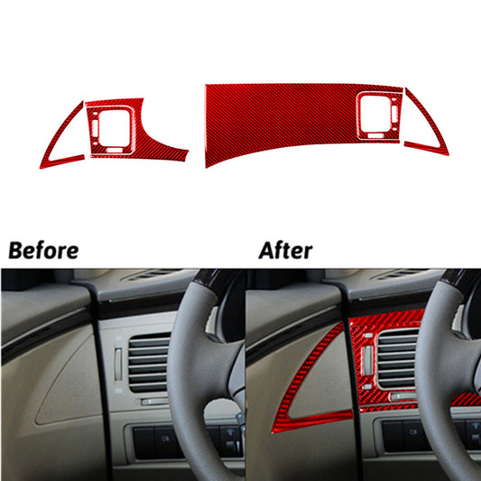 Red Carbon Fiber Rear Center Cup Holder Cover Trim for Honda Ridgeline 2017-20 v