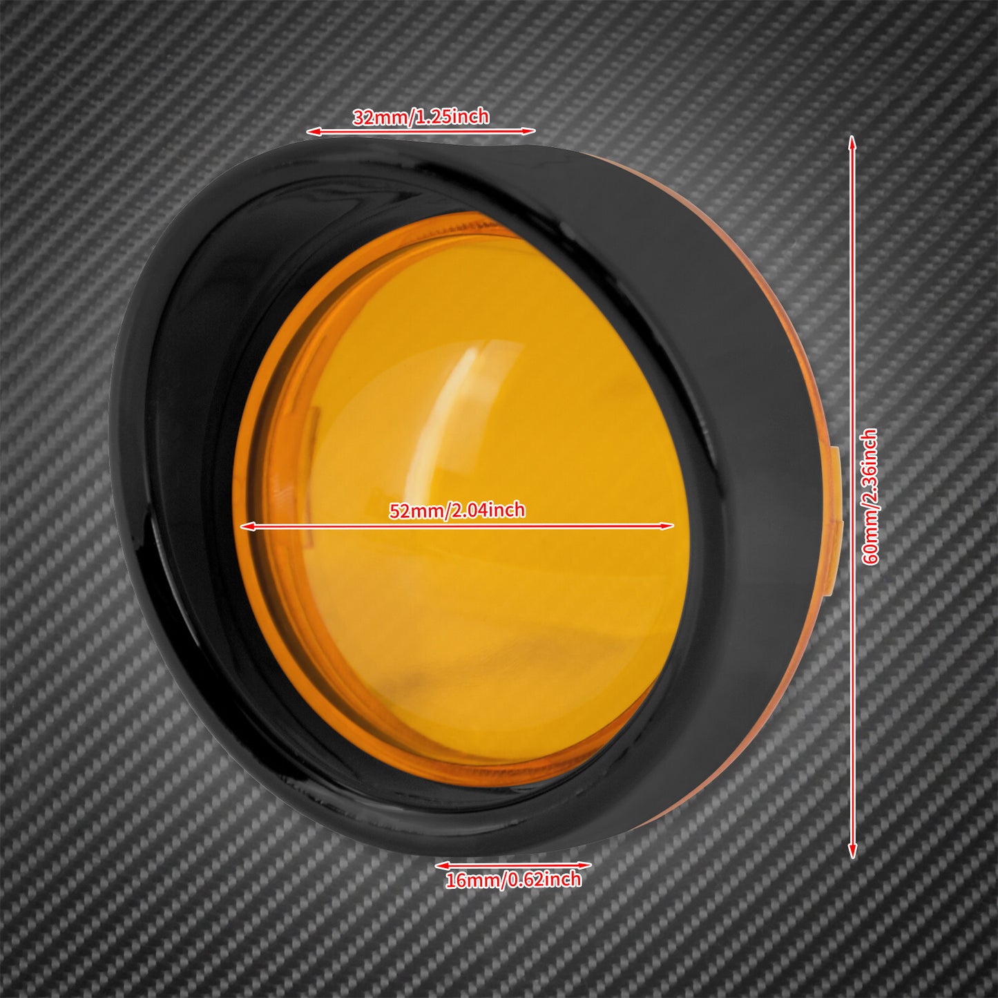 Motorcycle Visor Amber Turn Signal Lens Bezels Fit for Harley Sportster Touring