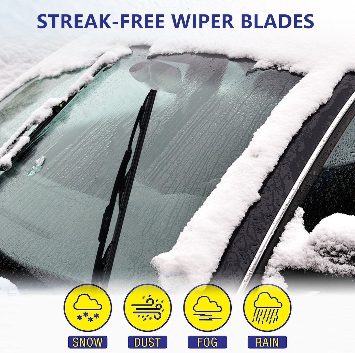 2PCS Wiper Blades Direct Connect 19'' 19'' for Front Left and Right Q