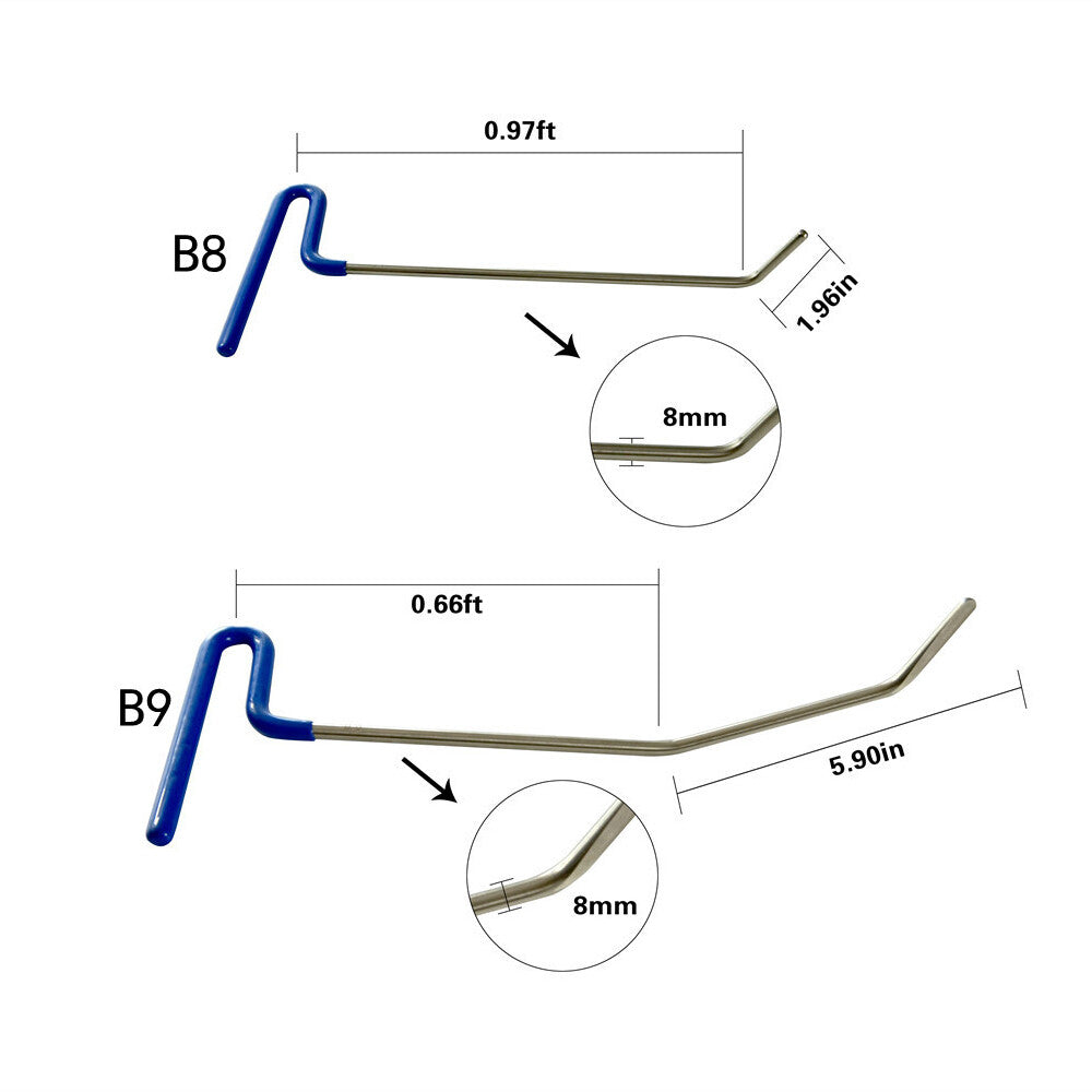 PDR-Auto Body Dent Removal Tool,Dent Repair Hook,Hail Damage Removal Tools v