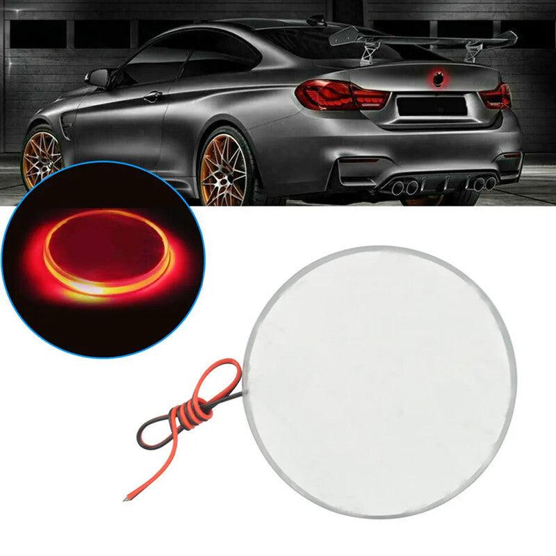 82mm Car Red Background Tail Badge Emblem LED Light Lamp Sticker for BMW 3 5 7