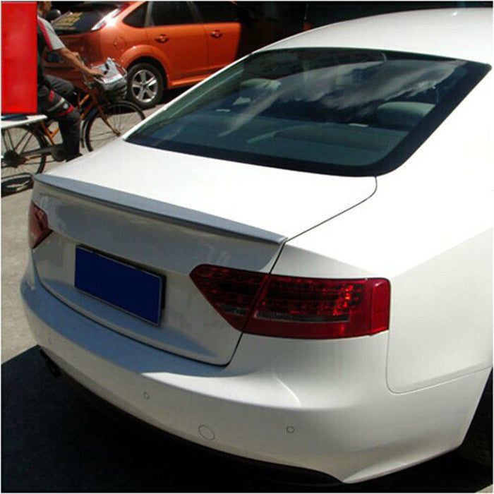 PU Unpainted Rear Trunk Spoiler Boot Lip Wing for Audi A5 Four Door 2010-2012