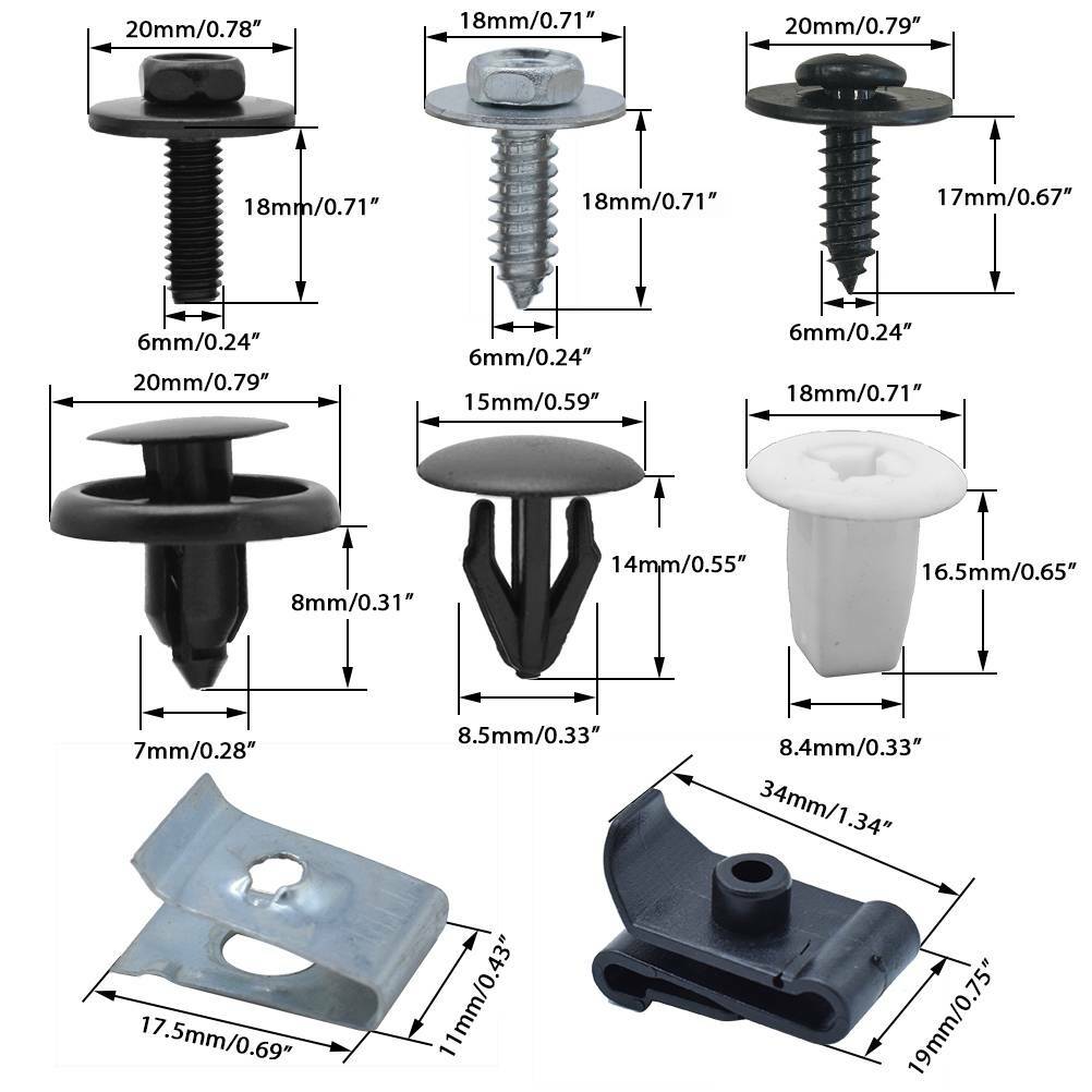 50x for Toyota / for Lexus Under Engine Cover Clips Screw Mud Flaps Wheel Arch Rivet