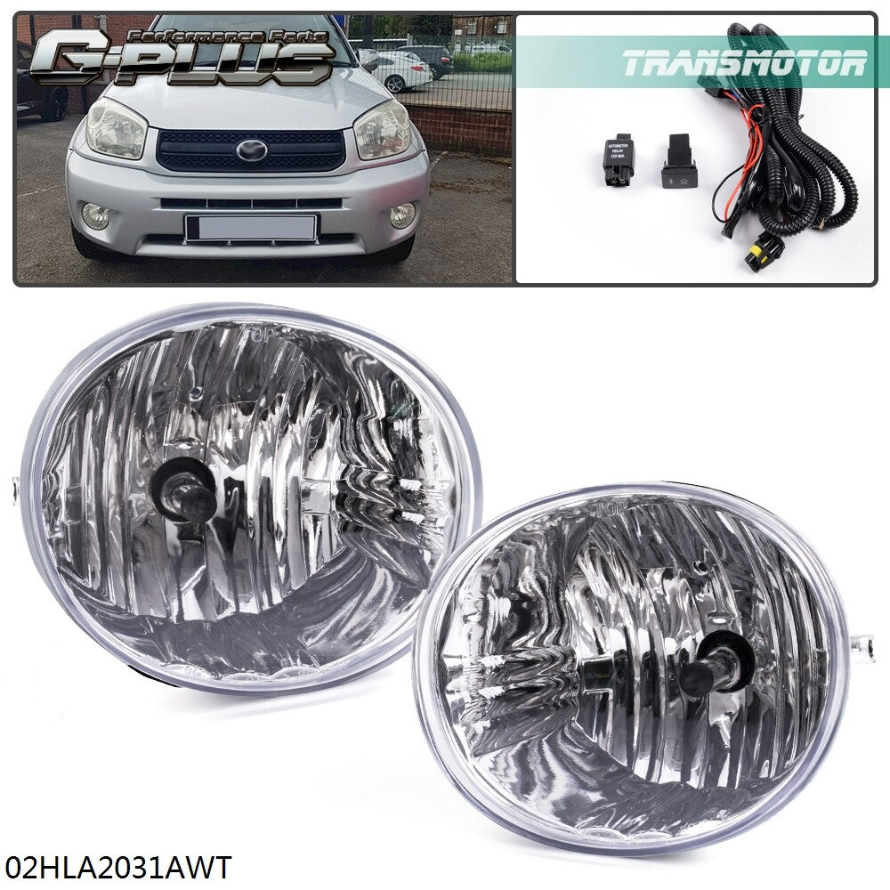Suitable for 04-05 for RAV4 LH+ Right Grip Fog Light Bumper Kit Transparent Lens+ Switch- v