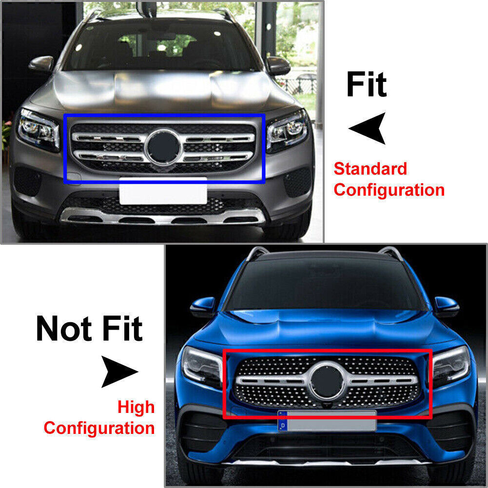 Front Bumper Lip Splitter Spoiler Fit for Mercedes Benz GLB X247 2020-2021 Black Q