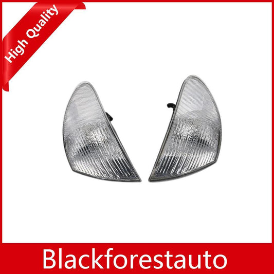 2Pcs Front Indicator Turn Signal Light White Lens for BMW 3-series E46 1998-2001