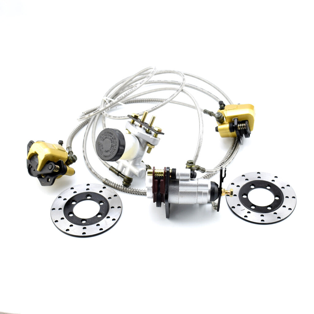 Hydraulic Disc Brake Calipers Pad System 100cc 250cc Quad Dirt Bike Dune Buggy