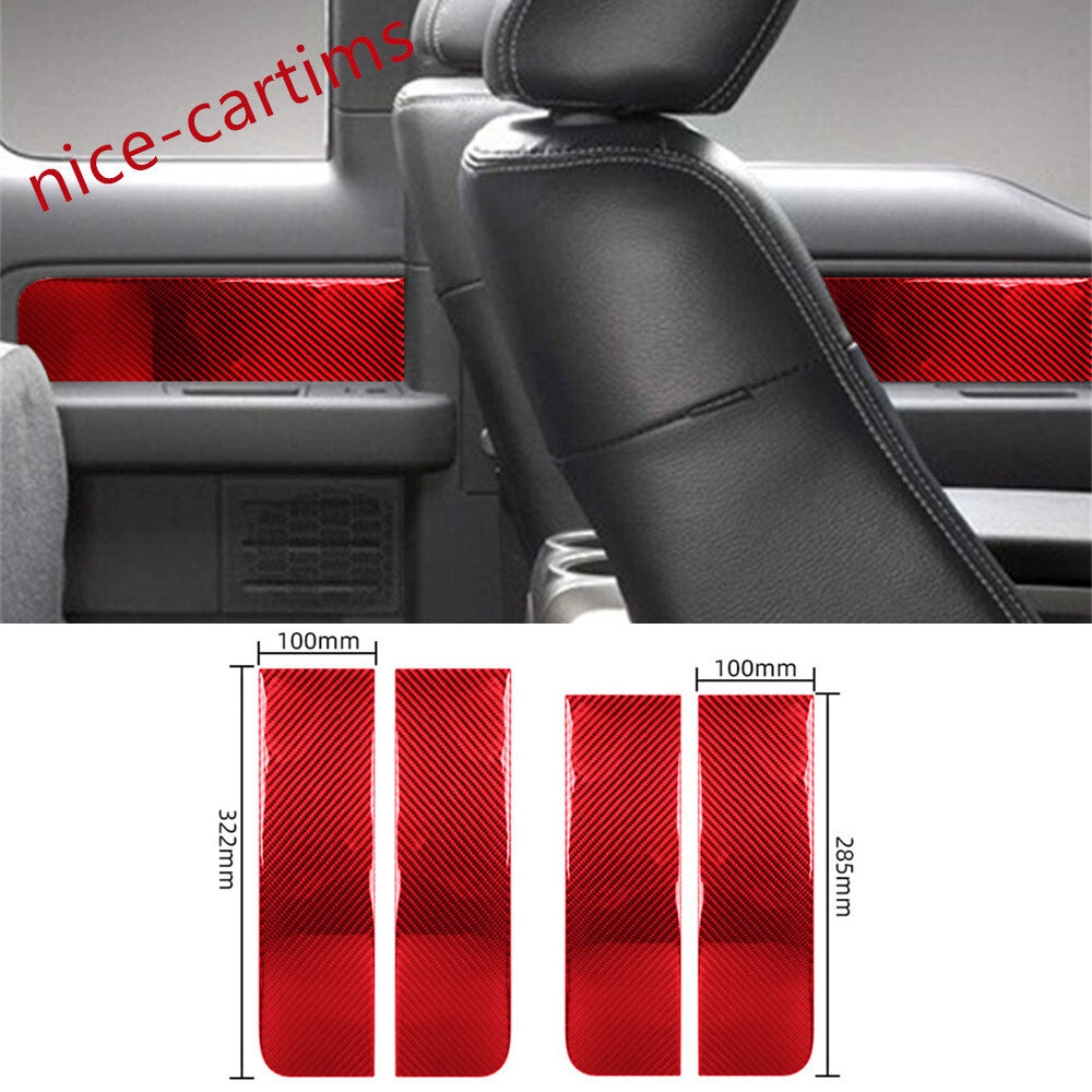 for Ford F150 2009-14Red Carbon Fiber Interior Side Door Panel Decorative Trim B
