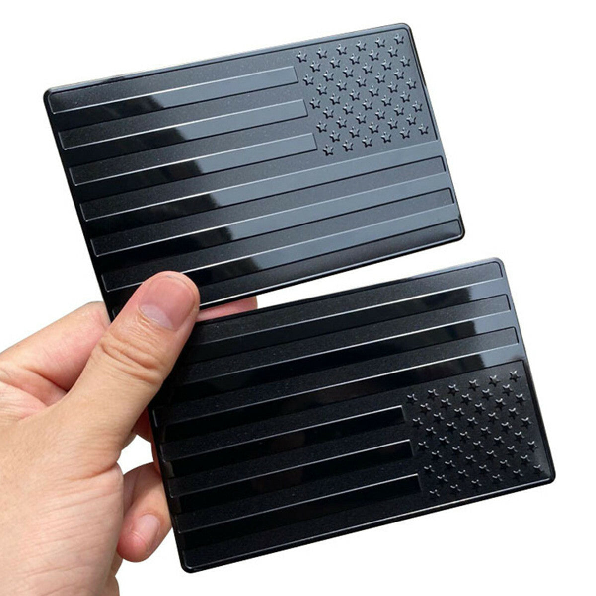 2Pcs Car American Flag Emblem Badge Stickers Trunk Fender Decal Aluminum Alloy