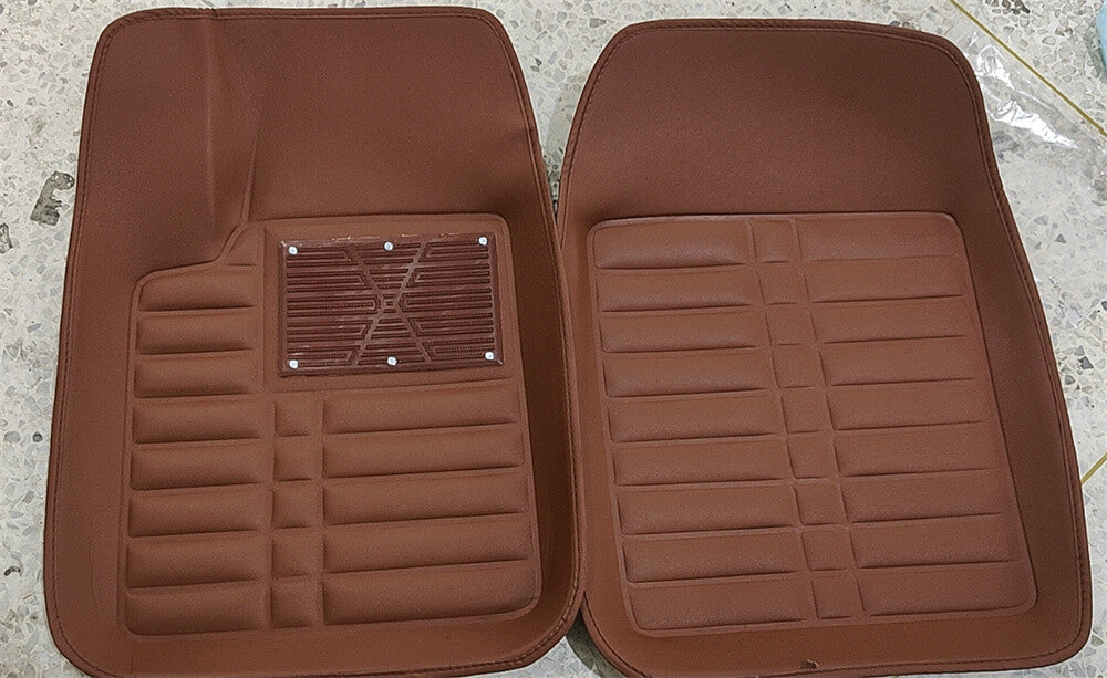 5x Car Floor Mats Front  Rear Liner Waterproof Weather Universal Auto Mat Brown Q