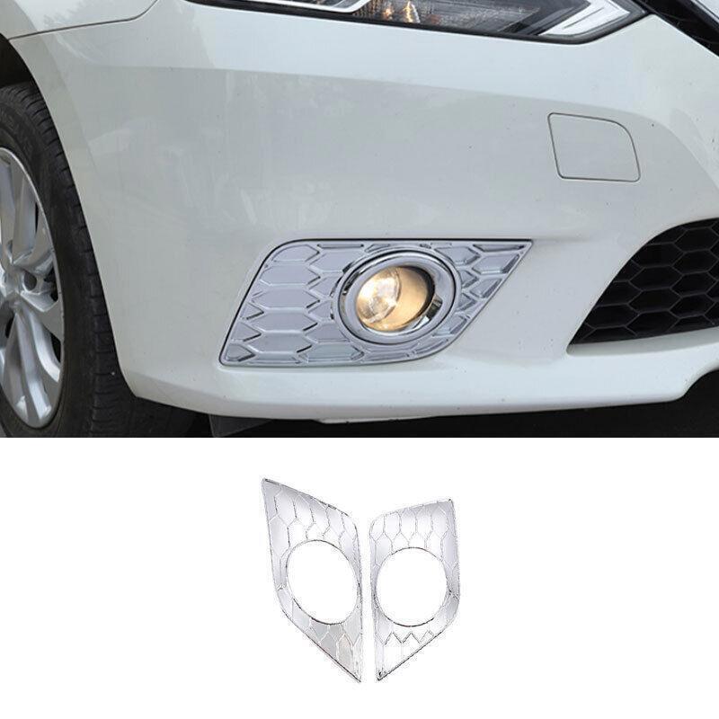 for Nissan Sentra 13-2019 ABS Chrome Front Fog Light Lamp Moulding Cover Trim 2X