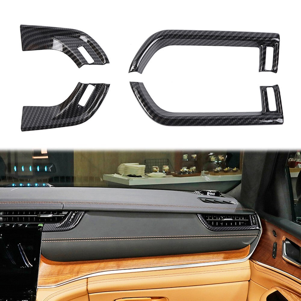Carbon Fiber Dashboard Air Vent Outlet Cover Trim for Jeep Grand Cherokee 2021+