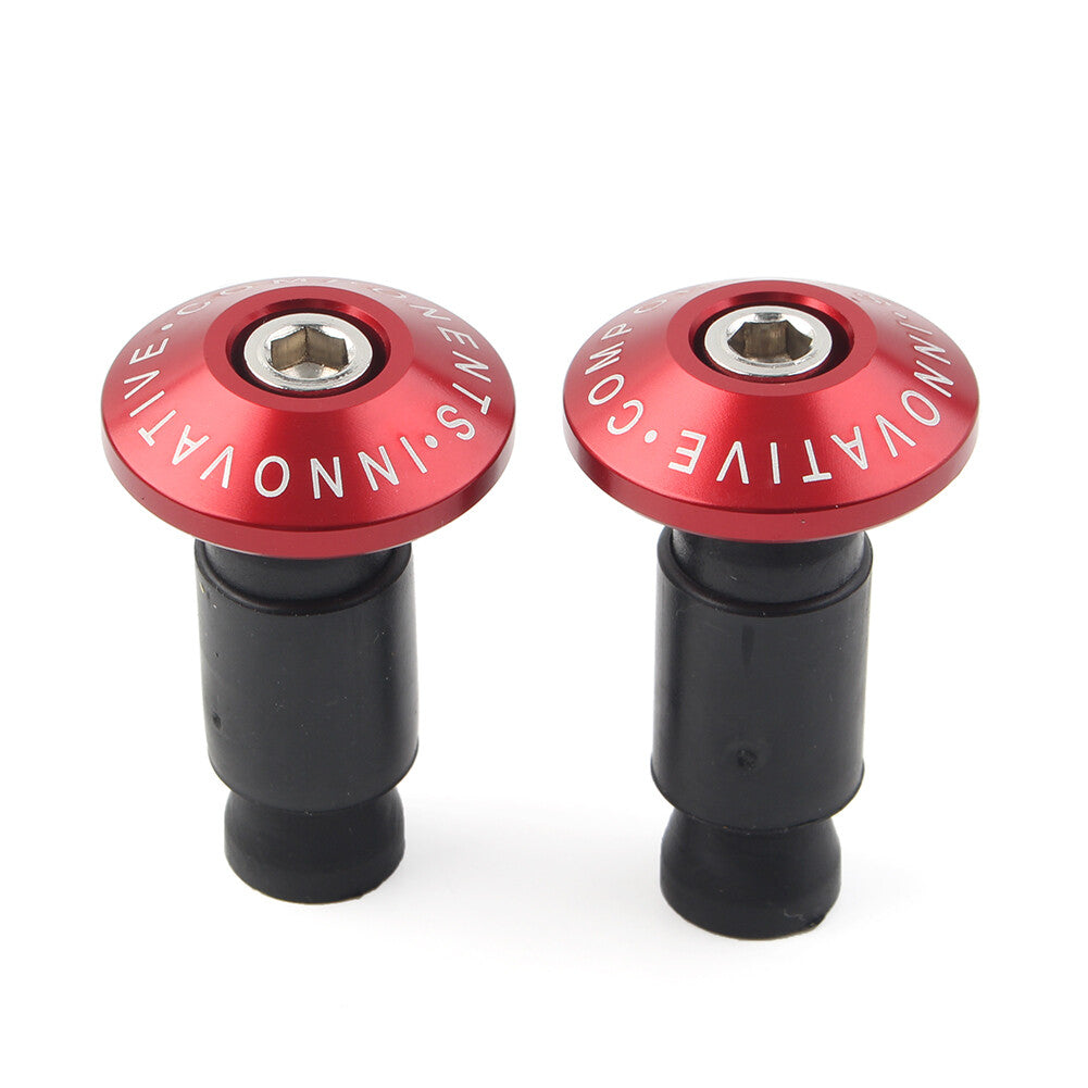 7/8'' Motorcycle Bike Handlebar Grips CNC Handle Bar End Cap Plugs Slider Red Q