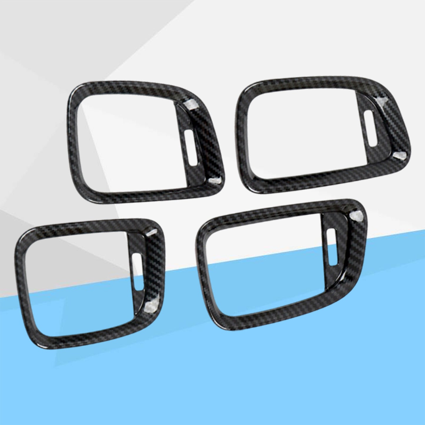 for Dodge Durango 2011-20 Carbon Fiber Dashboard Air Vent Outlet Trim Cover Set
