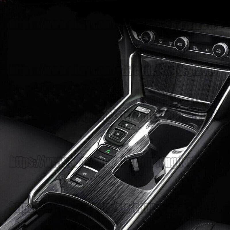 for Honda Accord 2018-22 2PCS BLACK Titanium Console Gear Shift Frame Cover Trim