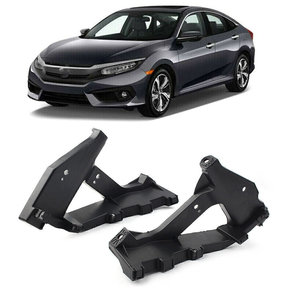 2PCS Front Headlight Retainer Bracket Black Fit for Honda for CIVIC Sedan 2016-2019
