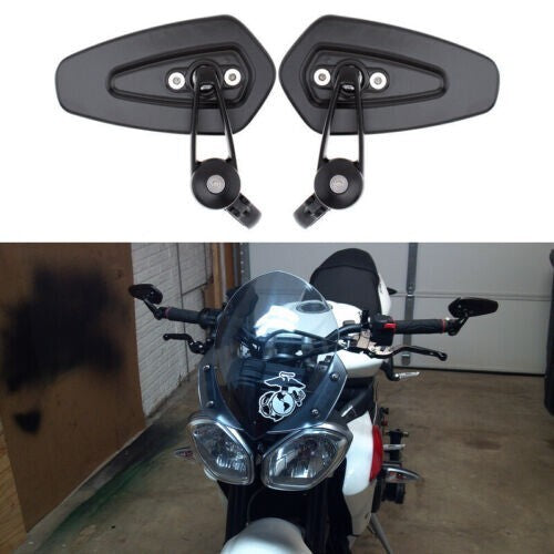 Black 7/8 Motorcycle Bar End Mirrors for Ducati Scrambler 800 1100 Monster 1200