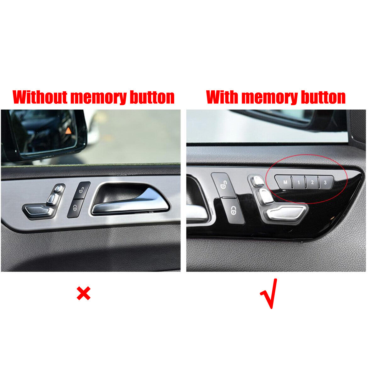 Oak wood trim on interior door panels for GLE, GLS, ML, GL (2016-2019) n