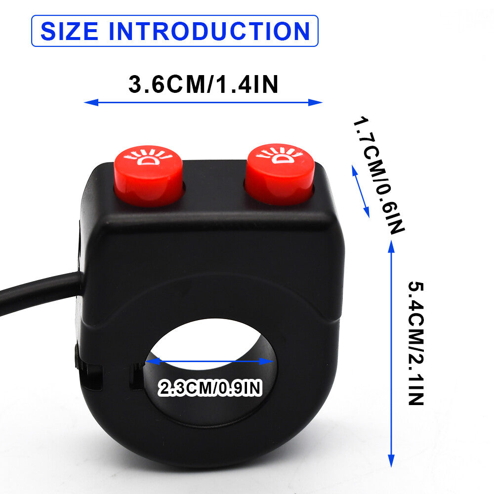 Motorcycle combination switch for Honda , for Yamaha , and for Suzuki 7/8 inch diameter handlebars - n