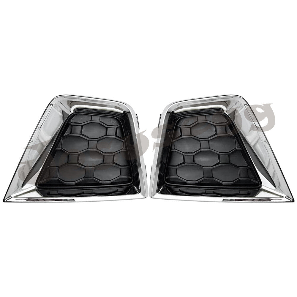 2pcs Fog Light Cover Right+Left Front Lower for Jeep Renegade 2019-23 Chrome
