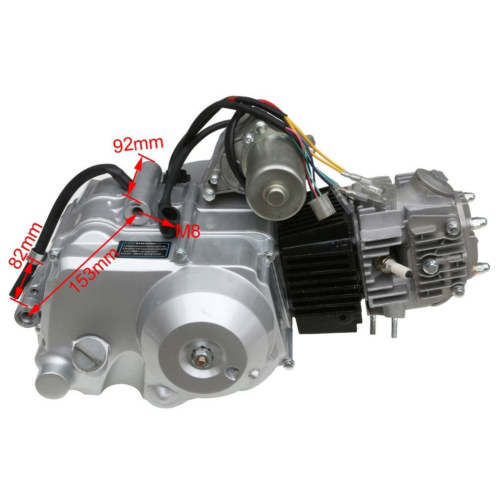 125cc engine motor kit, semi-automatic reverse, suitable for Honda ATC70 90cc 110cc all-terrain vehicles (4-piece set)