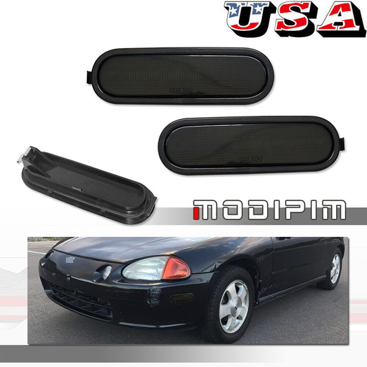 Smoked front marker signal light housing kit suitable for 93-97 for Honda Del Sol DelSol- v