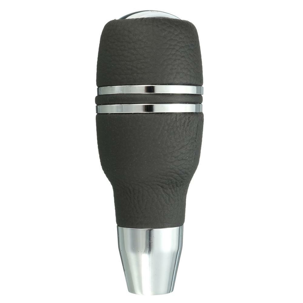 Aluminum Leather Automatic Car Gear Stick Shift Knob Shifter Lever Accessory