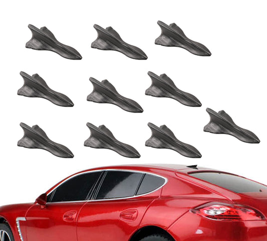 10-Piece Car Roof Diffuser Shark Fin Boiler Roof Wing Air Vortex Generator Stickers
