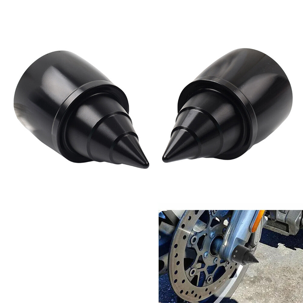 Black Axle Nut Cap Cover for Harley Touring Road Street Glide Softail Sportster