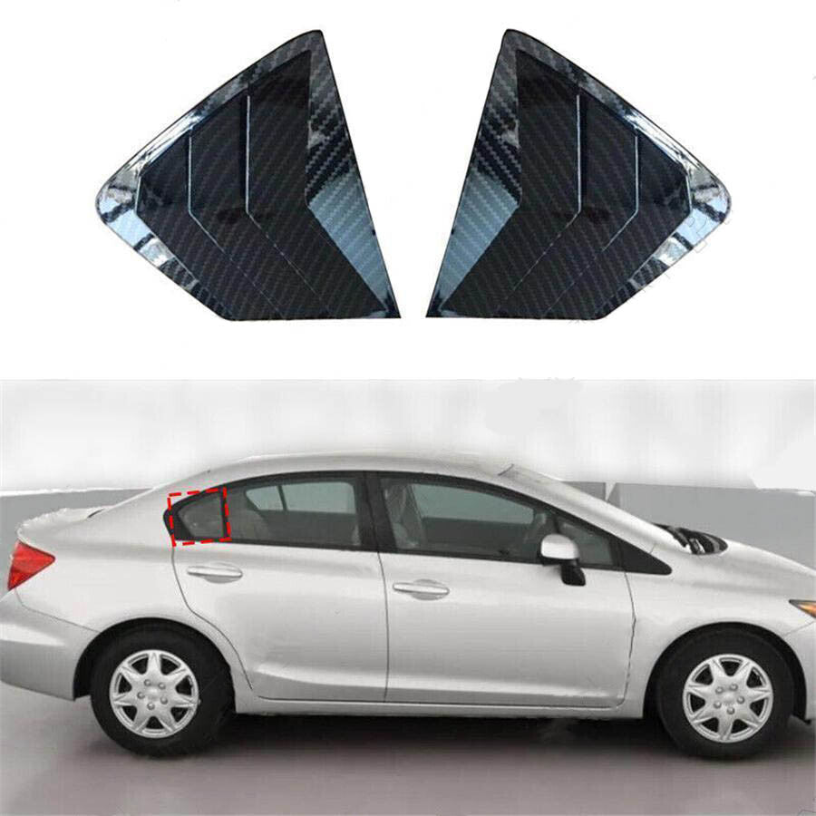 2pcs Car Side Quarter Window Vent Louver Cover for Honda for Civic 2012-2015