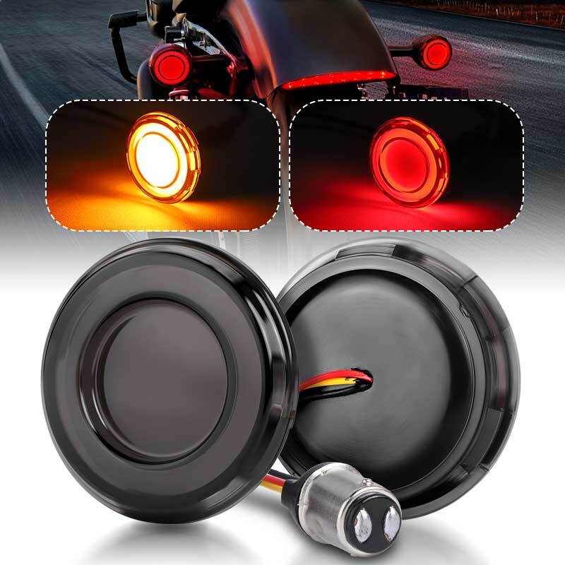 2pcs LED Brake Turn Signal Light 2 inch 1157 Bulb Red Amber fit Touring  Trike