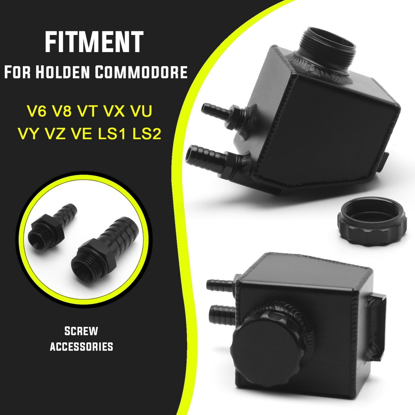 Aluminum Coolant Overflow Tank for Holden Commodore V6 V8 LS1 VT VX VU VY VZ VE Q