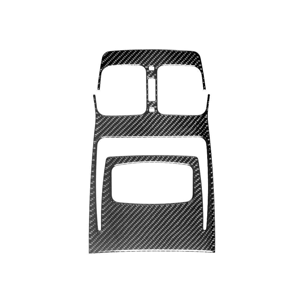 Red Carbon Fiber Rear for Seat Armrest Cupholder Cover Trim for Mazda CX-9 2010-2015 v