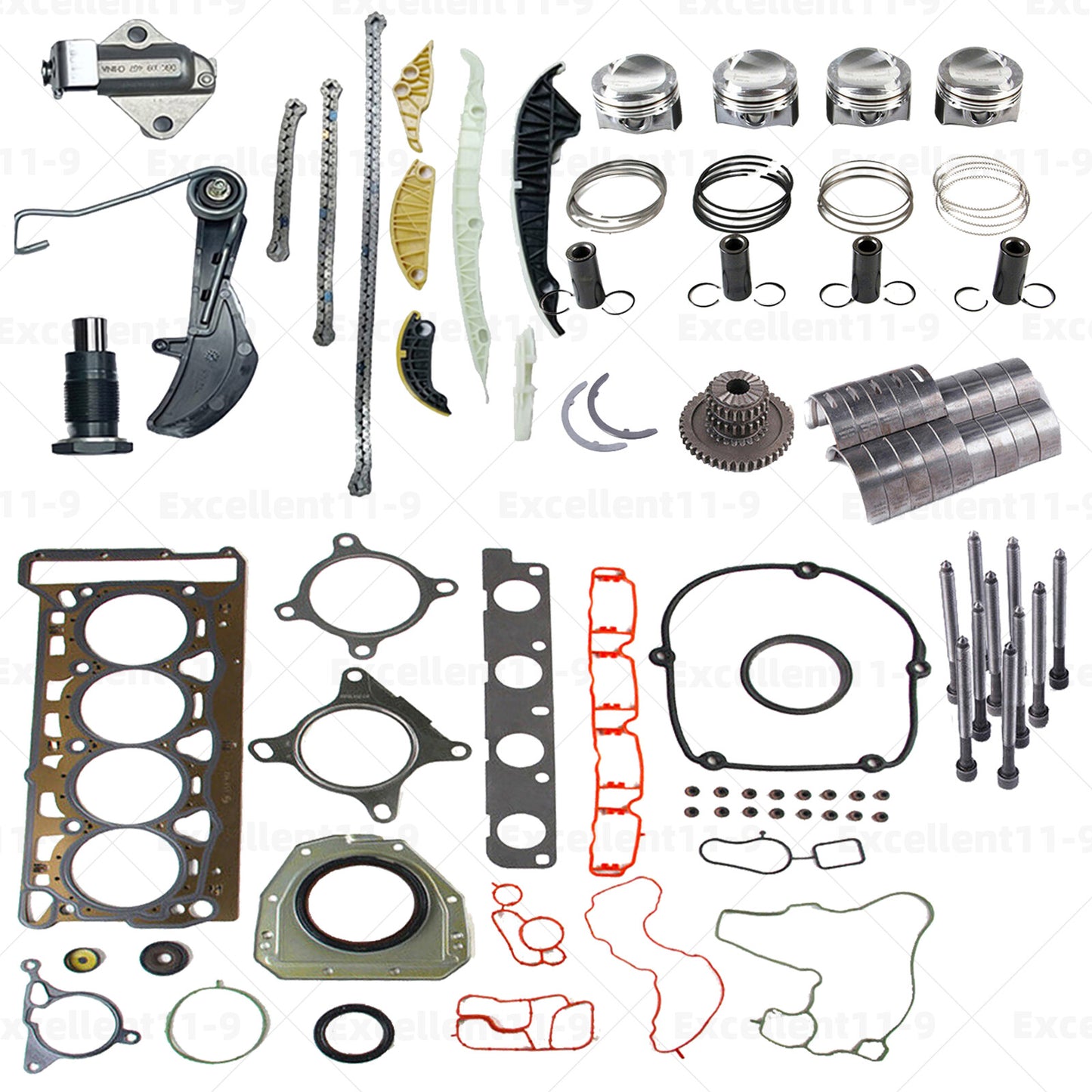 Engine rebuild and overhaul kit CDAA CDHA DHB Φ23 mm for Passat , for Audi A4, A5, TT 1.8T - n