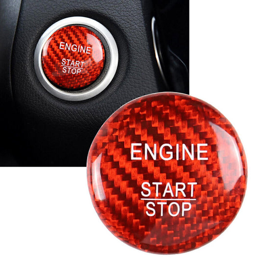 Rote Motorstart-Stopp-Tastenabdeckung f¨¹r for Mercedes AB CE GLE GLC CLA Kohlefaser