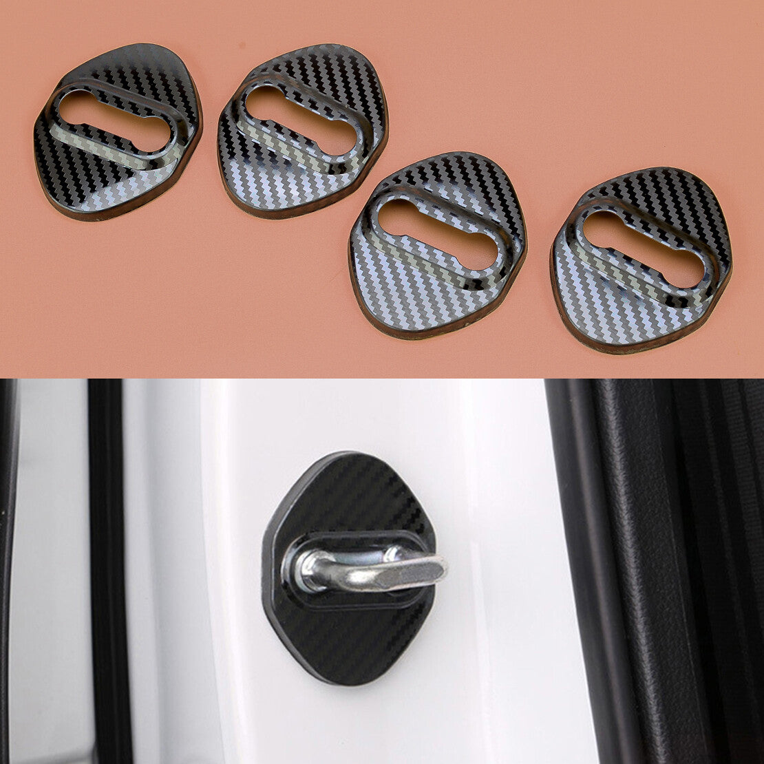 4Pcs Door Lock Protection Cover Trim Fit for for Honda CR-V CRV 2007-2023 v