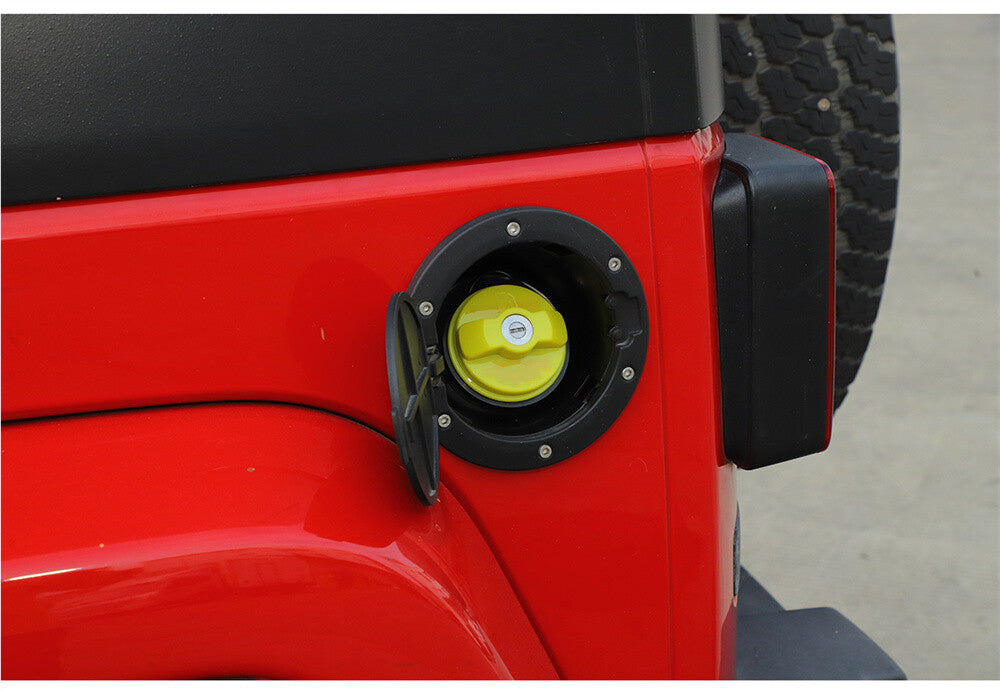 for Jeep for Wrangler JK JL 2007-23 Inner Fuel Tank Cap Door Gas Filler Cover Yellow