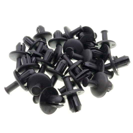 10-piece pack of decorative molding fasteners for BMW E30, E39, E46, and Z3 door and window cover clips.