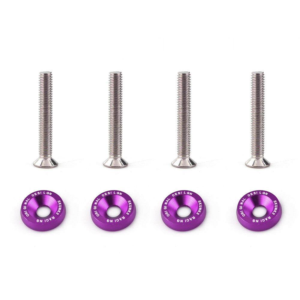 Purple Hood Spacer Riser Kit Racing Aluminum Engine Vent Lift 6mm bolt 1 inch Q