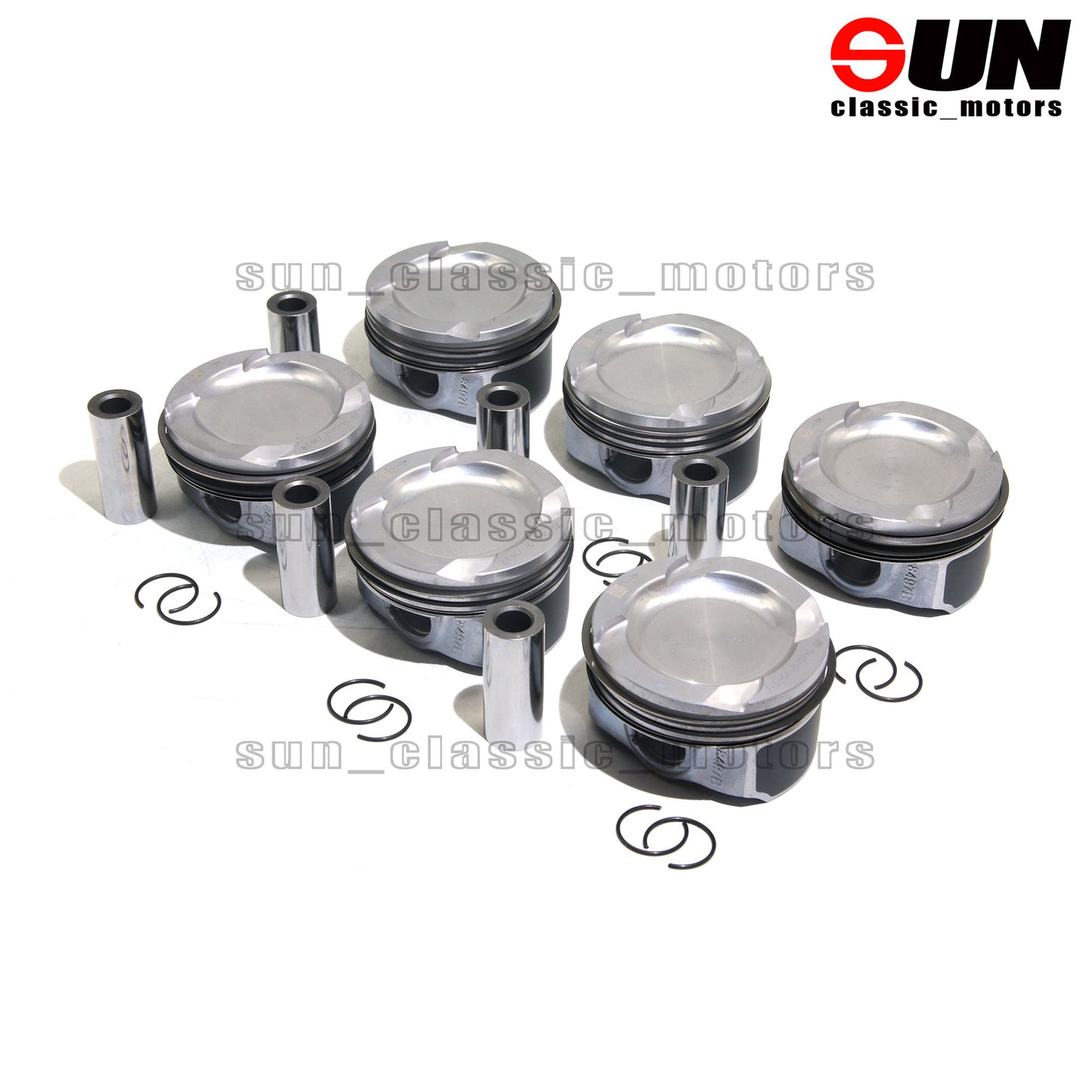 8x Pistons Rings Set STD Piston 84.5mm for Audi S6 S7 C7 for A8 S8 4.0 TFSI CEU CGT CTG 1220 A