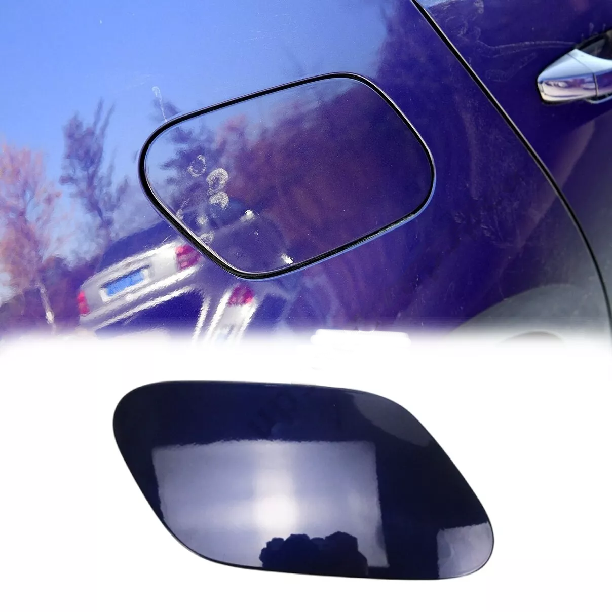 Blue Car Gas Filler Lid Cover Cap for VW for Golf MK7 GTI E- for Golf 2014-17